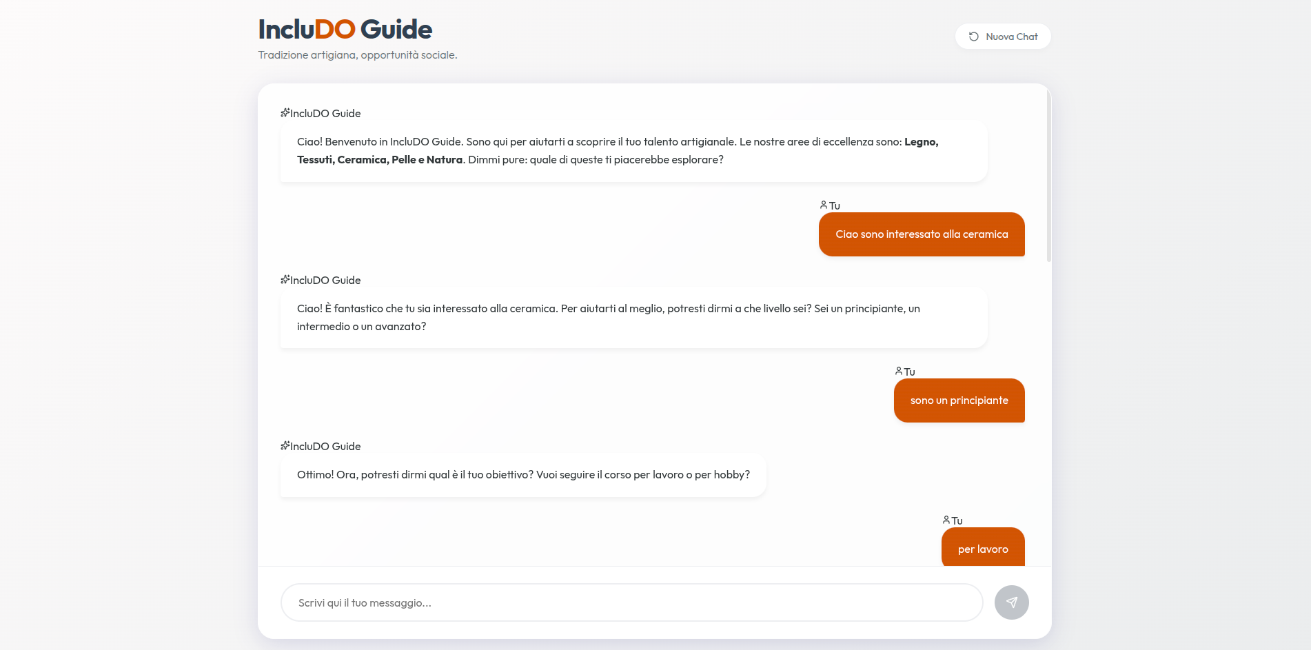 Screenshot del progetto IncluDO Guide